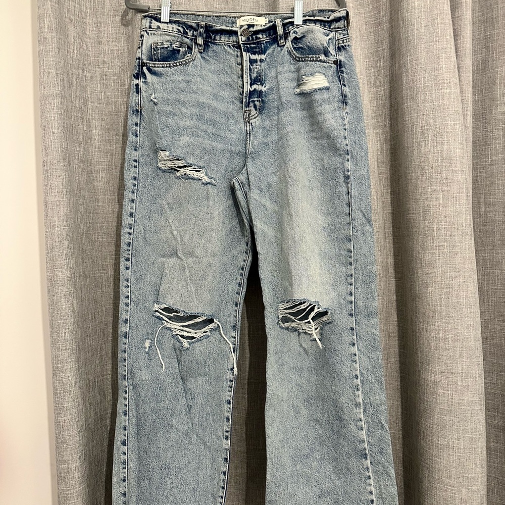 Distressed Light Blue Women's Jeans